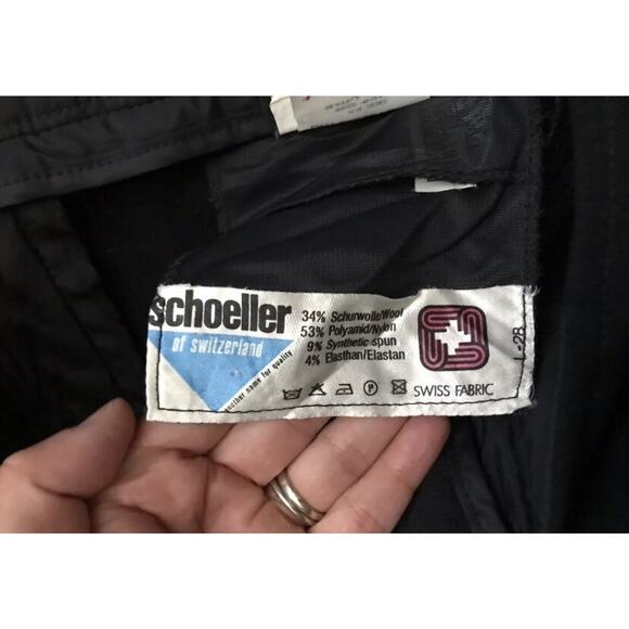 ROFFE Schoeller Womens Size 10 Long Vintage Black Wool Blend Boot Cut Ski Pants - Picture 7 of 8